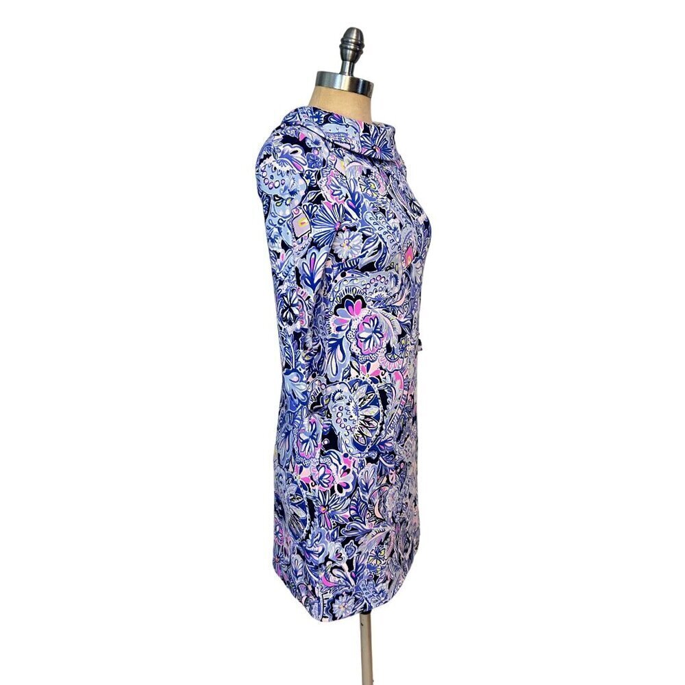 Lilly Pulitzer Saralyn Dress Iris Blue Elephant Print XXS - Picture 4 of 7